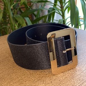 Belt, woman’s color black with shimmer, new, never worn